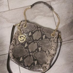 Michael Kors snake print chained handbag, offer